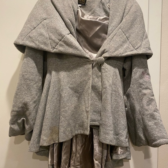 NORMA KAMALI “OMO” means ON MY OWN” VINTAGE SWEATSHIRT MATERIAL SIZE:S GREY - Picture 6 of 9